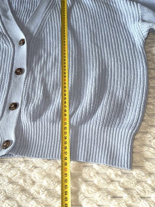 Sweter zapinany na guziki kardigan niebieski