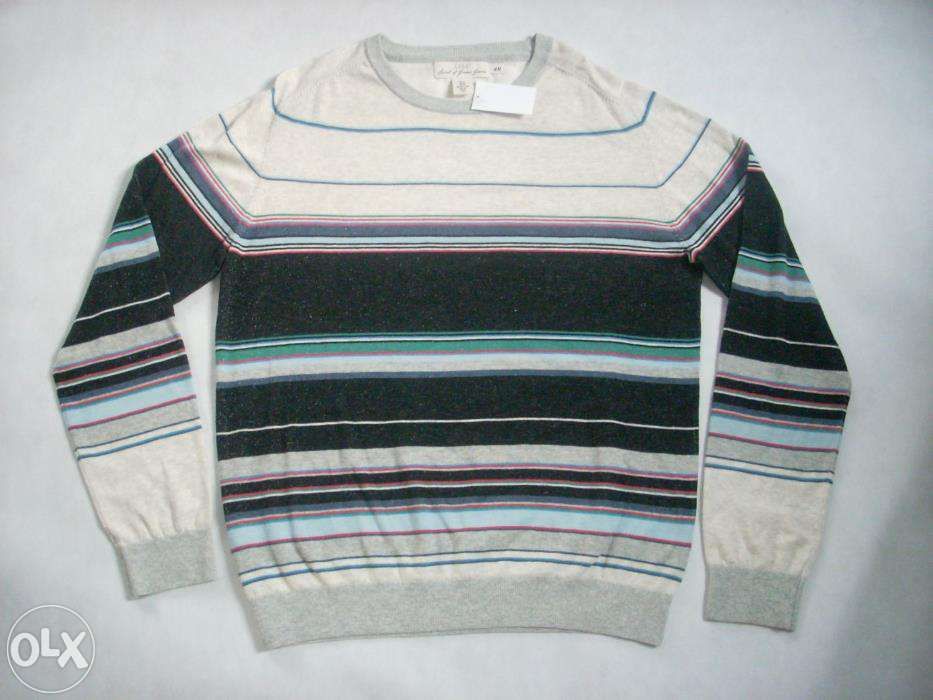 H&M LOGG sweter męski NOWY Bawełna L