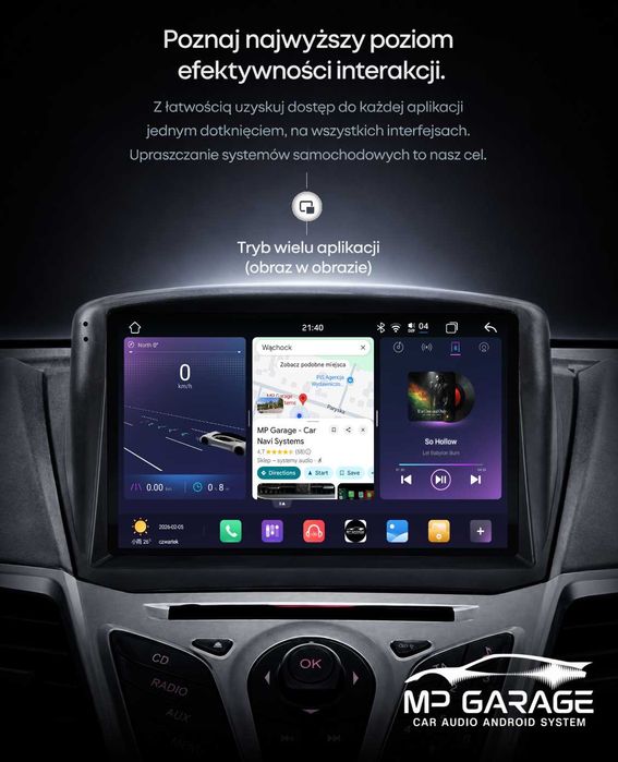 Ford Fiesta MK7 2008 - 2017 Radio Android_14 4G DSP CarPlay Qled Montaż Gwarancja