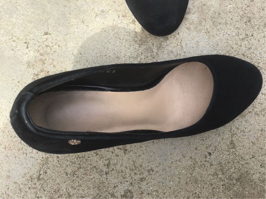 Туфли черные, замш натуральный