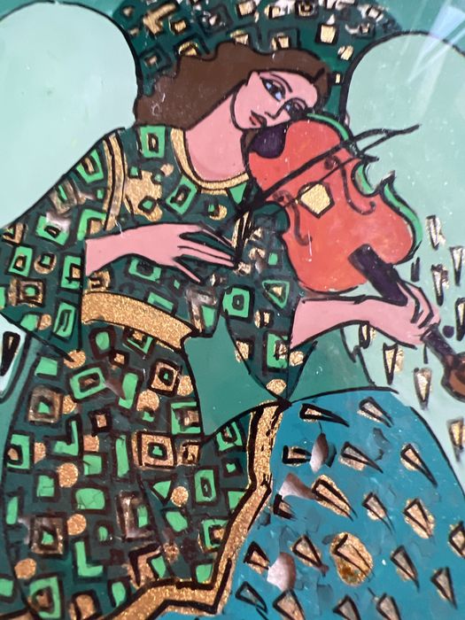 Aniołek obrazek-rękodzieło