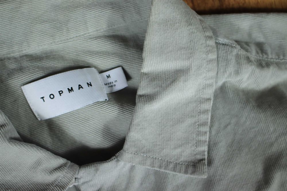 Koszula Topman r. M szara męska krótki rękaw bawełniana