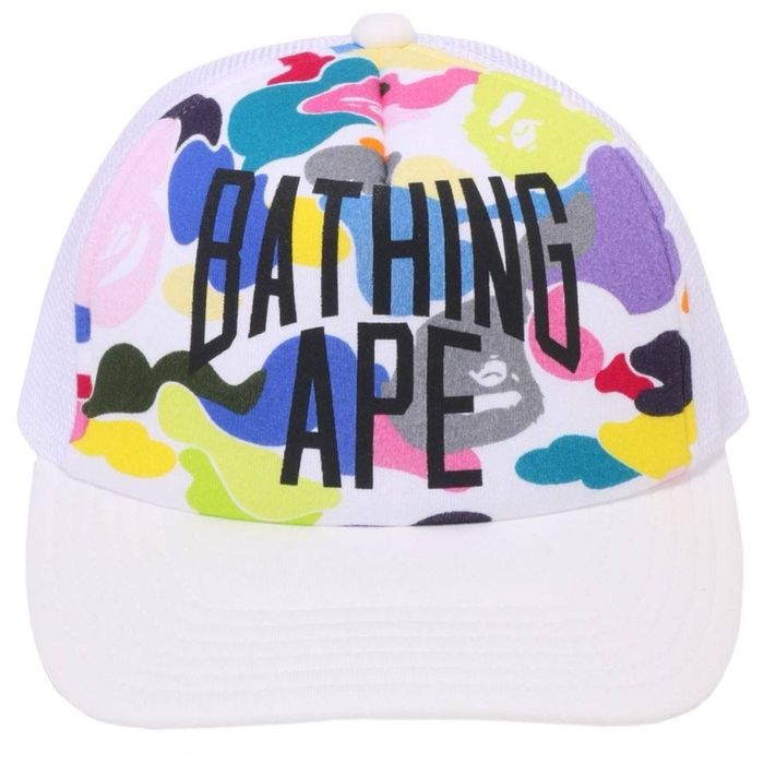 Оригинал кепка Bape Multi Camo NYC Logo Mesh Cap