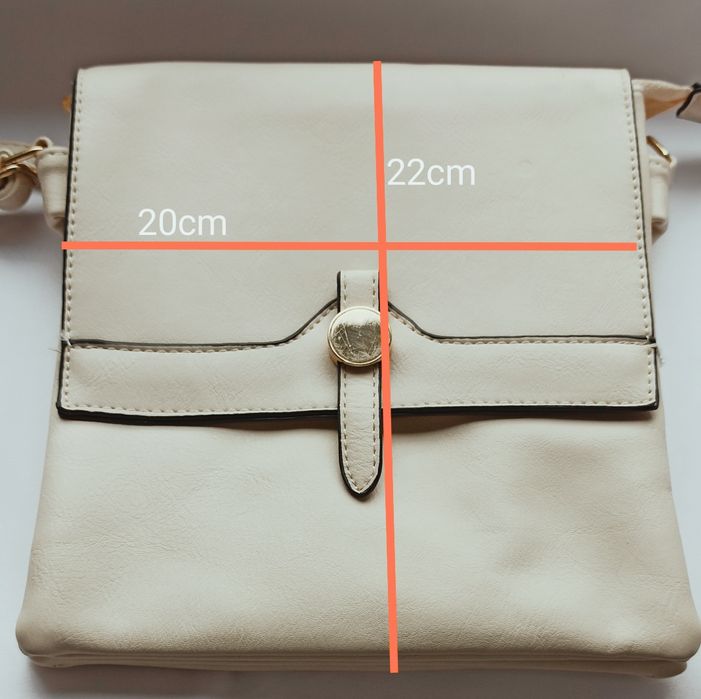 Torebka listonoszka kremowa