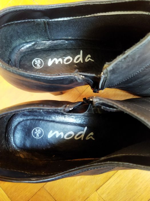 szpilki botki czarne moda 38.5