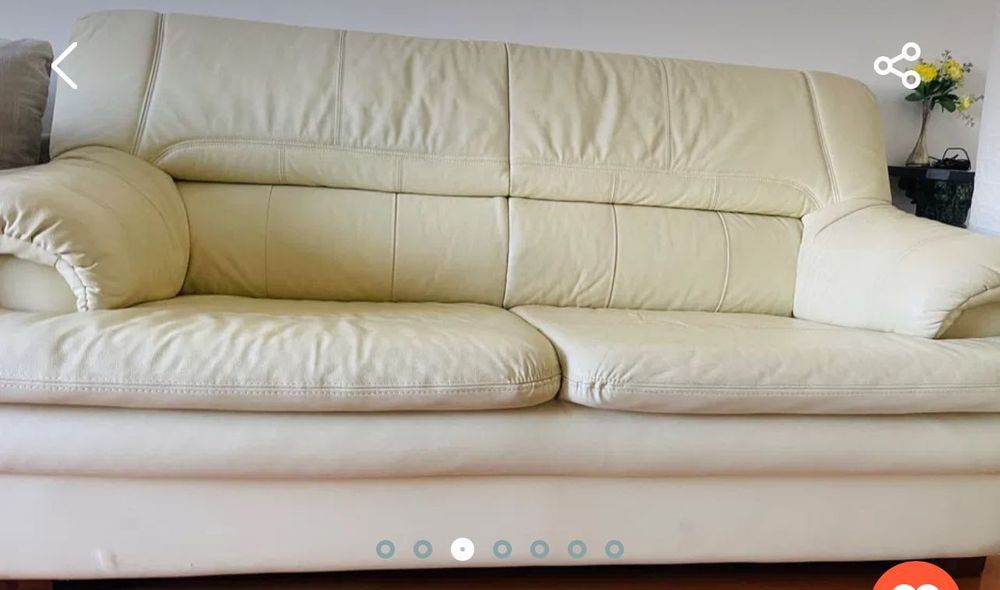 Sofá de. Pel como Novo