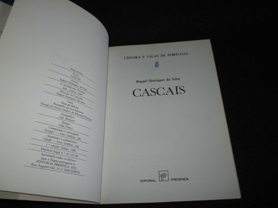 Livro Cascais Raquel Henriques da Silva Cidades e Vilas de Portugal