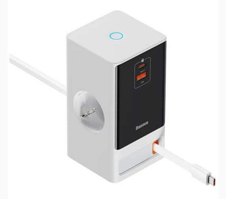 Блок живлення Baseus PowerCombo Digital PowerStrip 65W smart version