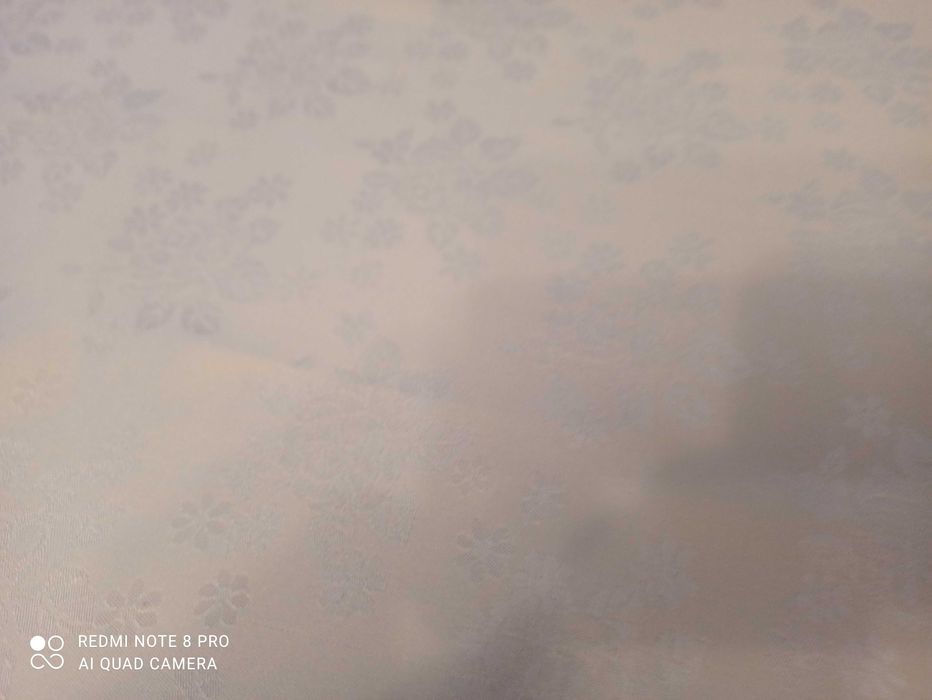 Serweta biała, adamaszek PRL