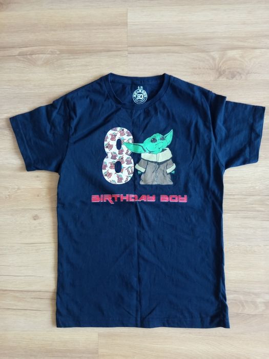 Koszulka t-shirt na 8 urodziny Star Wars baby joda rozmiar 134