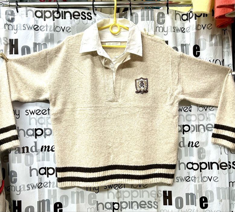 Свитер женский, двойка, полувер оверсайз, тёплый. Италия, 46- 52