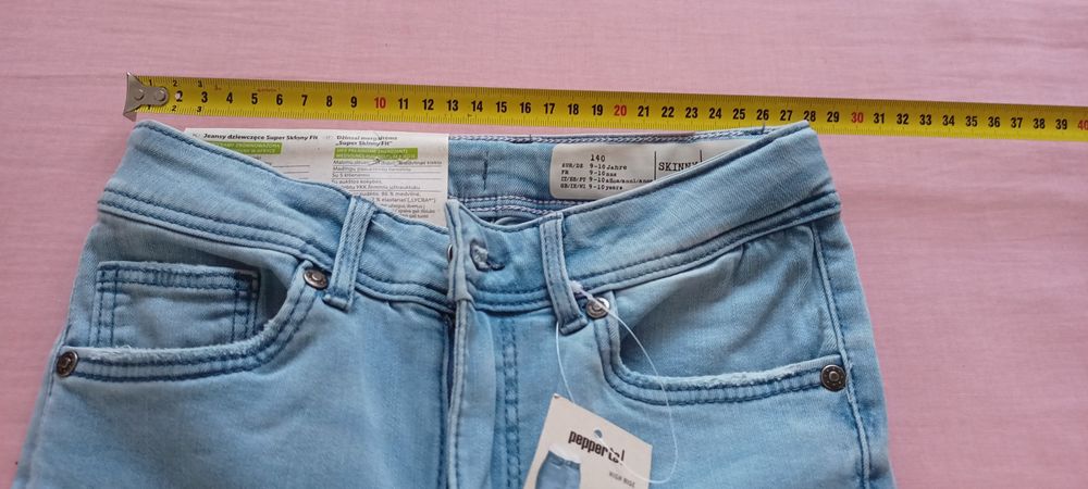 Jeansy dziewczęce 140 pepperts NOWE