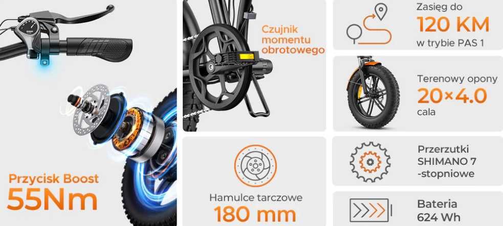 Nowy Rower elektryczny EP-2 Boost