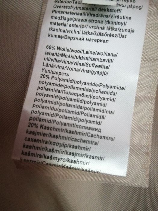 Płaszcz owcza wełna, rozmiar L/XL