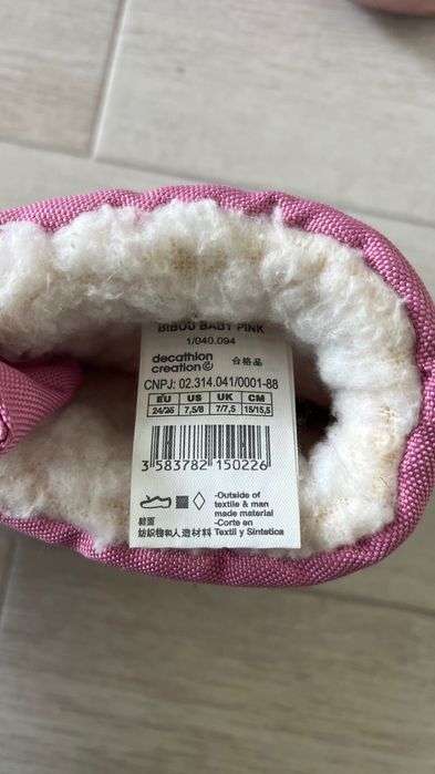 Botas neve criança menina