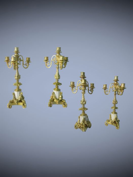 Антикварні підсвічники канделябри 18 століття канделябры подсвечники