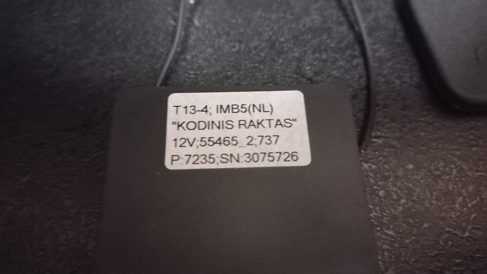 іммобілайзер Eurosec IMB5 Kodinis иммобилайзер