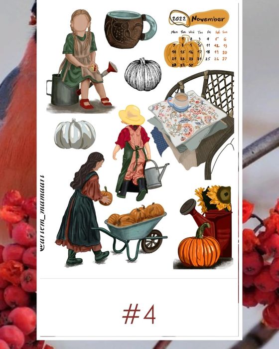 Дизайнерські стікери наліпки для скрапбукінгу оформлення альбомів