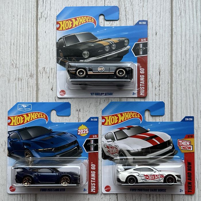 Zestaw Hot Wheels '67 Shelby GT500 Ford Mustang GTD Mustang Dark Horse