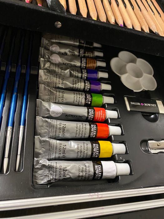 Великий Набір для малювання  металева валіза Art set