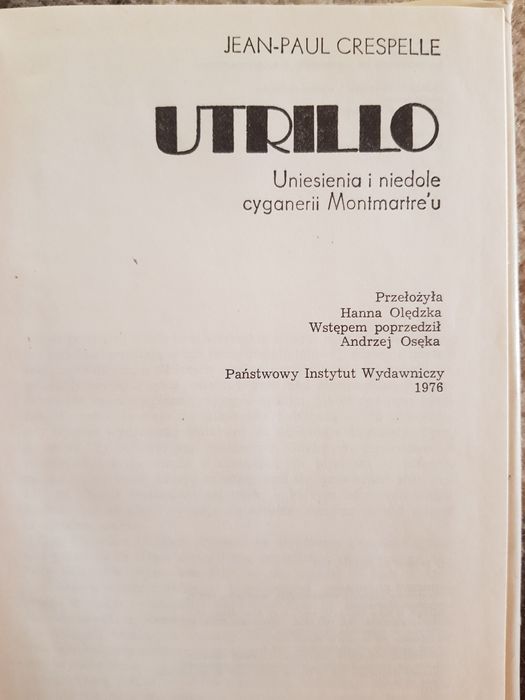 Jean-Paul Crespelle Utrillo PIW 1976