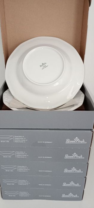 Rosenthal Biała Maria serwis talerze do obiadu 12 cz. Dla 6 osób Nowe
