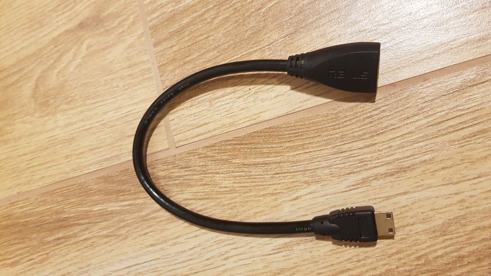 Kabel adapter mini HDMI - HDMI do laptopa raspberry minikomputer