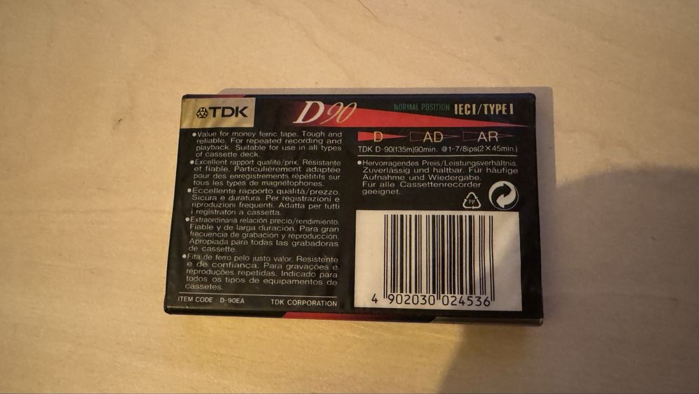 Кассета tdk 90 новая