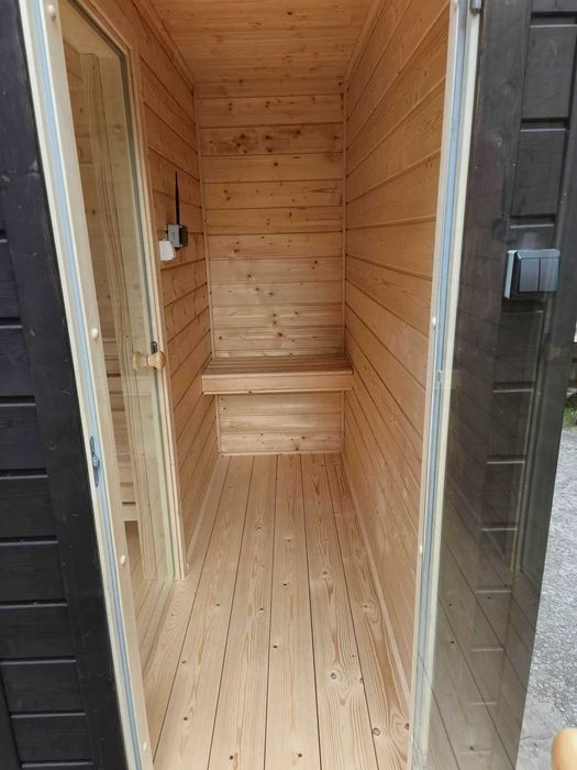Sauna Ogrodowa Olaya 5 3,2x2,3m Witryna + Piec + Ocieplona