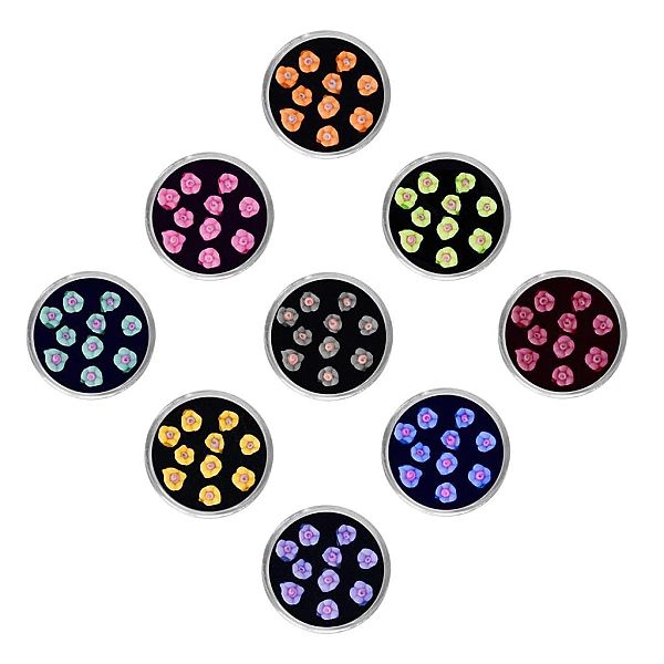 Kwiatki ceramiczne - szare / Bass Cosmetics