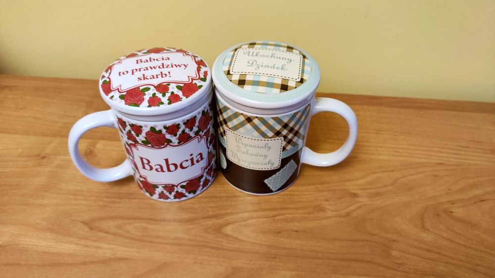 Kubek z zaparzaczem – dla Babci, Dziadka 320ml, cena za 2szt.