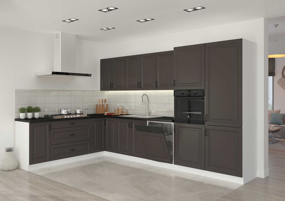 Meble Szafki Kuchenne Stilo Clay Grey/Artisan Narożne Projekt Gratis