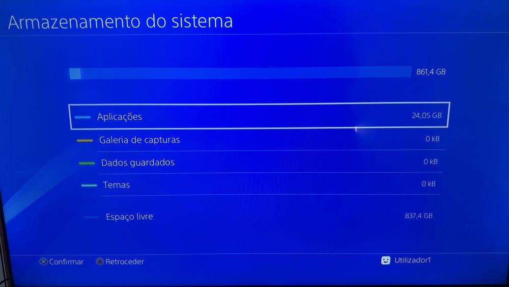PS4 Slim 1TB + 2 comandos (Factory Reset + Pode ser desbloqueável)