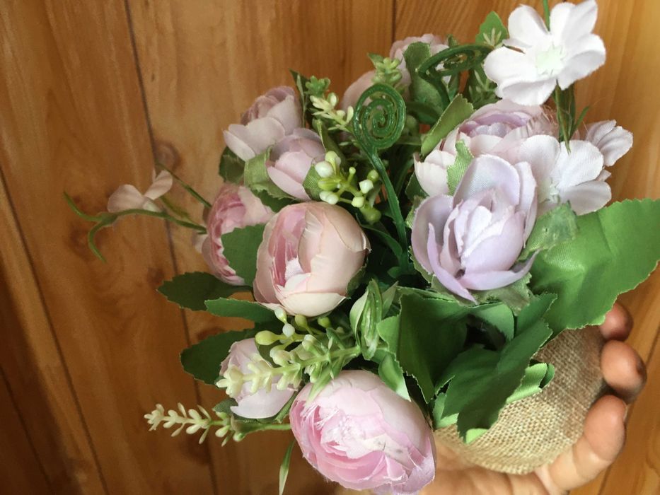 Цветы искусственные роза в горшке 16 х7 см новые