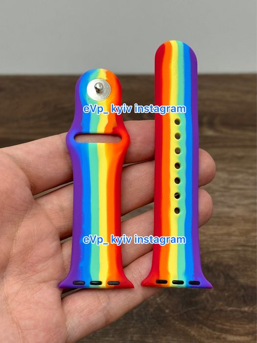 Ремінець браслет Apple Watch 38/40/41mm Ремешок епл вотч Rainbow