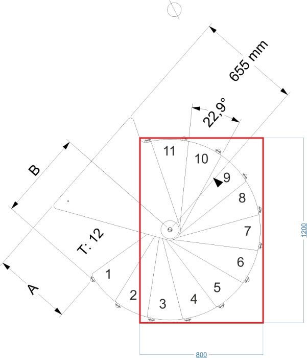Promocja Nowoczesne schody kręcone, Las Vegas /Antracyt fi 120 cm