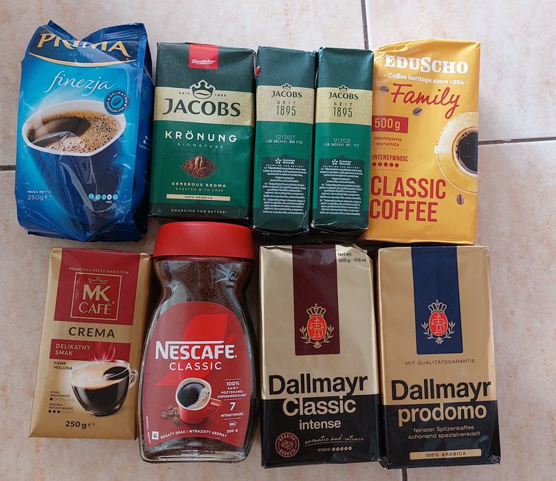 Zestaw kaw mielonych + kawa rozpuszczalna