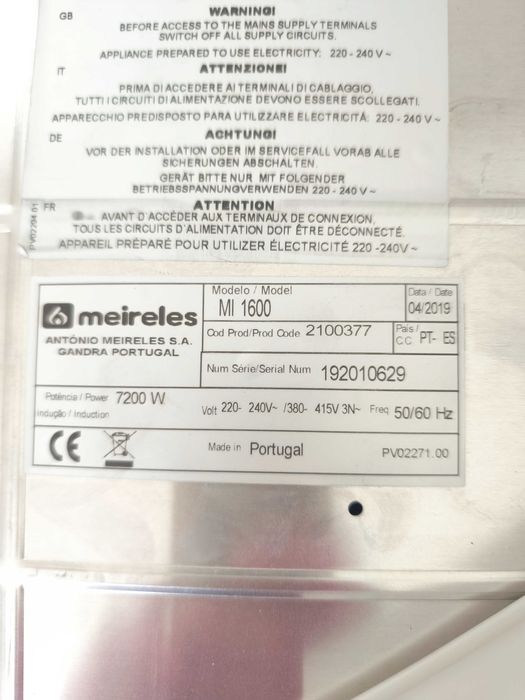 Placa indução Meireles - MI 1600