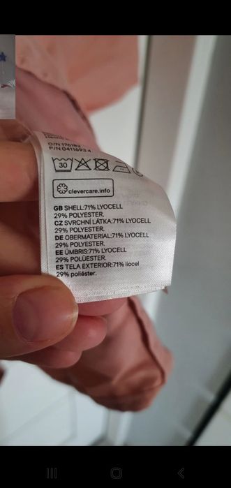 Materiałowy płaszczyk narzutka h&m