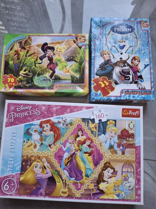Пазли для дівчаток від 3+ та 6+