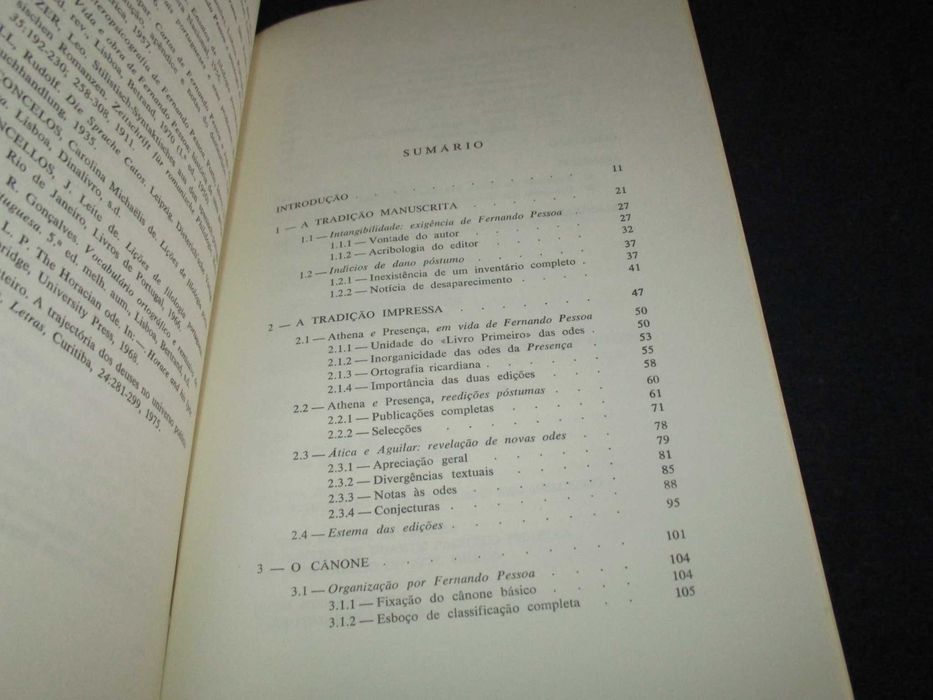 Livro Os Originais As edições o Cânone das Odes Fernando Pessoa