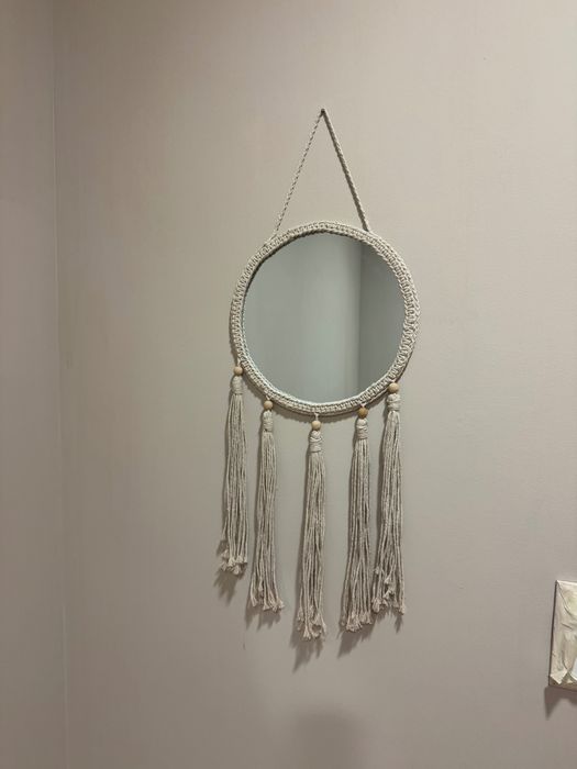 Espelhos com macramé 30cm de diâmetro