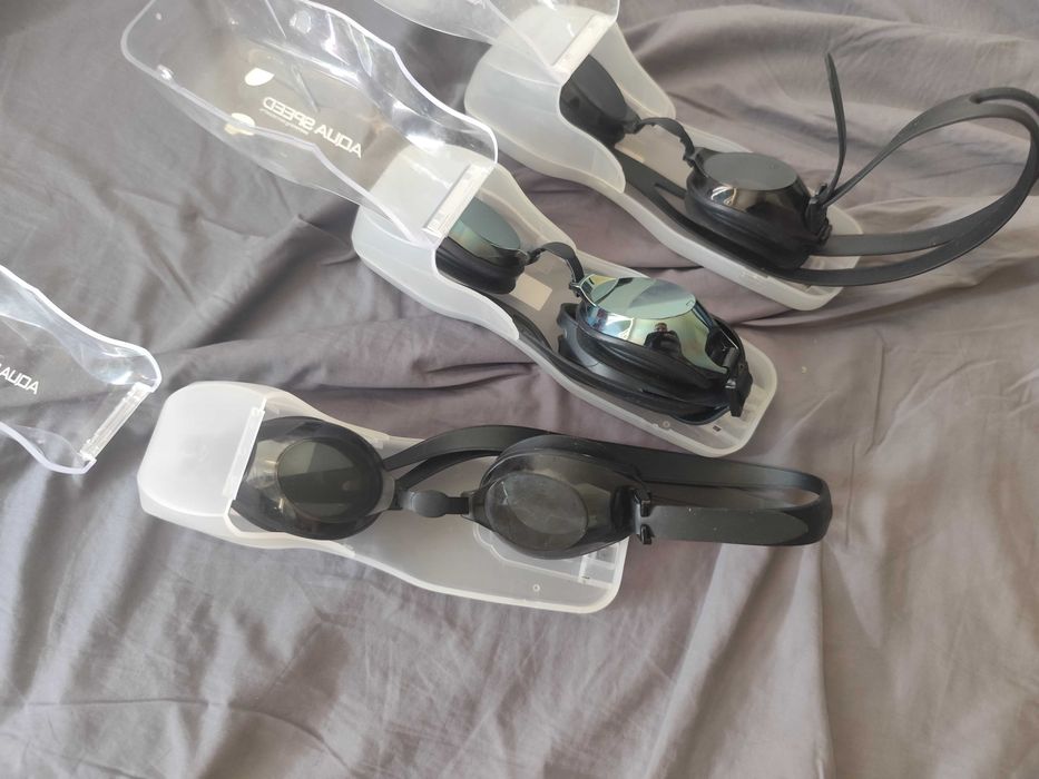 Gogle pływackie KOREKCYJNE 4-4.5 dioptri aquaspeed lumina 3 pary