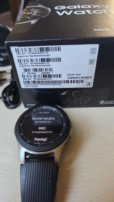 Samsung Galaxy Watch 46mm LTE BT Bluetooth SM-R805F prawie nieużywany