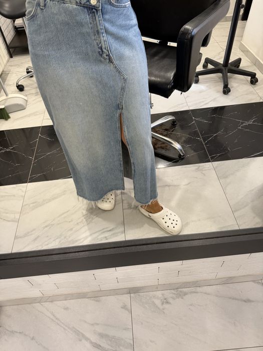 джинсова юбка zara л