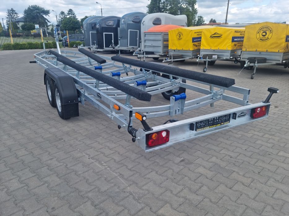Przyczepa podłodziowa dwuosiowa Dmc 3000kg dł 880+100cm PRODUCENT NOWA