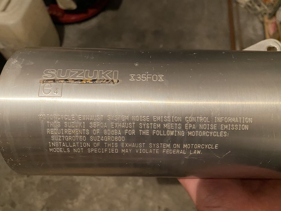 Panela de escape original Suzuki GSXR 600