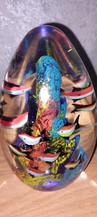 Вінтажне прес-пап'є з муранського скла