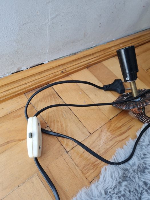 Stary PRL kinkiet stylowy miedź miedziany