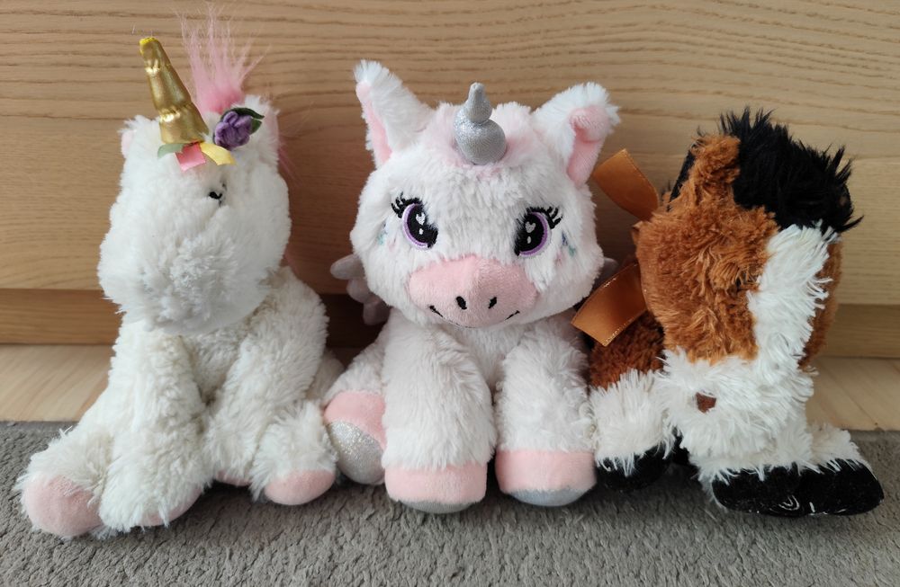 Zestaw koń koników Unicorn pluszak